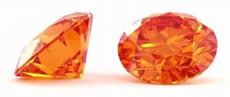 Orange gemstones