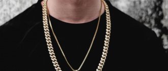 How to choose the length of a chain for a man’s neck?
