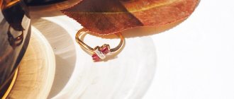 ring with natural ruby Diva