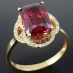 ring with rubellite
