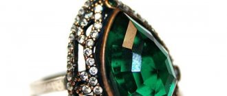 Ring with green amethyst