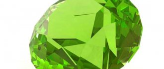 Faceted peridot