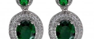 серьги с цирконом фото