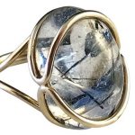 скандинавское кольцо с рутиловым кварцем 389 долларов 14 каратов